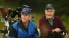 President George W. Bush, left, wraps up the holiday weekend with a round of golf with his father, former President George H. W. Bush, right, at the Cape Arundel Golf Club at the Bush family home in Kennebunkport, Maine, Monday, July 8, 2002.