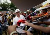 Fans interact with Rory McIlroy on Tuesday at Valhalla before the 2014 PGA Championship.