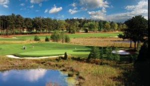 The 15th hole at Pinehurst No. 8. 