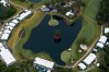 TPC Sawgrass' 17th-hole island green and its surroundings Sunday's final round of the PGA Tour's 2014 Players Championship at TPC Sawgrass in Ponte Vedra Beach, Fla.