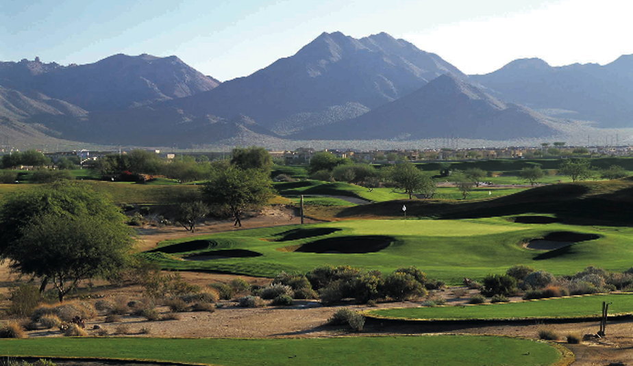 The 16th hole at TPC Scottsdale.