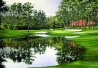 The Academy of Golf Art: Artists of the Game Feb. 24 to May 13, 2018 Credit Lines: Leslie B. DeMille, Phil, 2006. Pastel on canvas. Courtesy of the Estate of Leslie B. DeMille. Noble Powell III, Augusta National Golf Club-#16, c.1993. Casein on waterboard. Courtesy of the Artist.