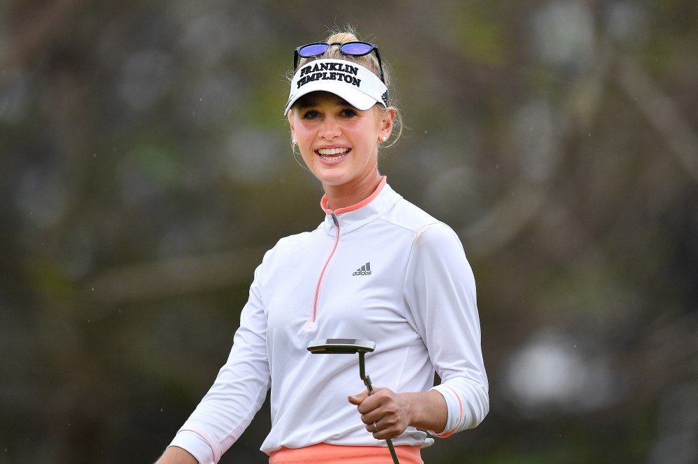 CHONBURI, THAILAND - FEBRUARY 23: Jessica Korda of United States smiles during the Honda LPGA Thailand at Siam Country Club on February 23, 2018 in Chonburi, Thailand. (Photo by Thananuwat Srirasant/Getty Images)
