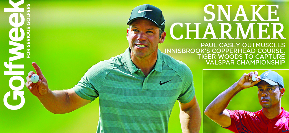 Golfweek Cover 1000x400 PALM HARBOR, FL - MARCH 11: Paul Casey of England reacts after a putt on the 15th green during the final round of the Valspar Championship at Innisbrook Resort Copperhead Course on March 11, 2018 in Palm Harbor, Florida. (Photo by Michael Reaves/Getty Images)