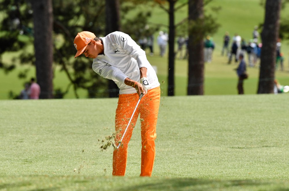 Rickie Fowler stood out in his orange Sunday at the Masters. (Michael Madrid-USA TODAY Sports)