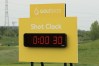 ST ALBANS, ENGLAND - MAY 06: General View of the shot clock on the 4th hole during day one of GolfSixes at The Centurion Club on May 6, 2017 in St Albans, England. (Photo by Andrew Redington/Getty Images)