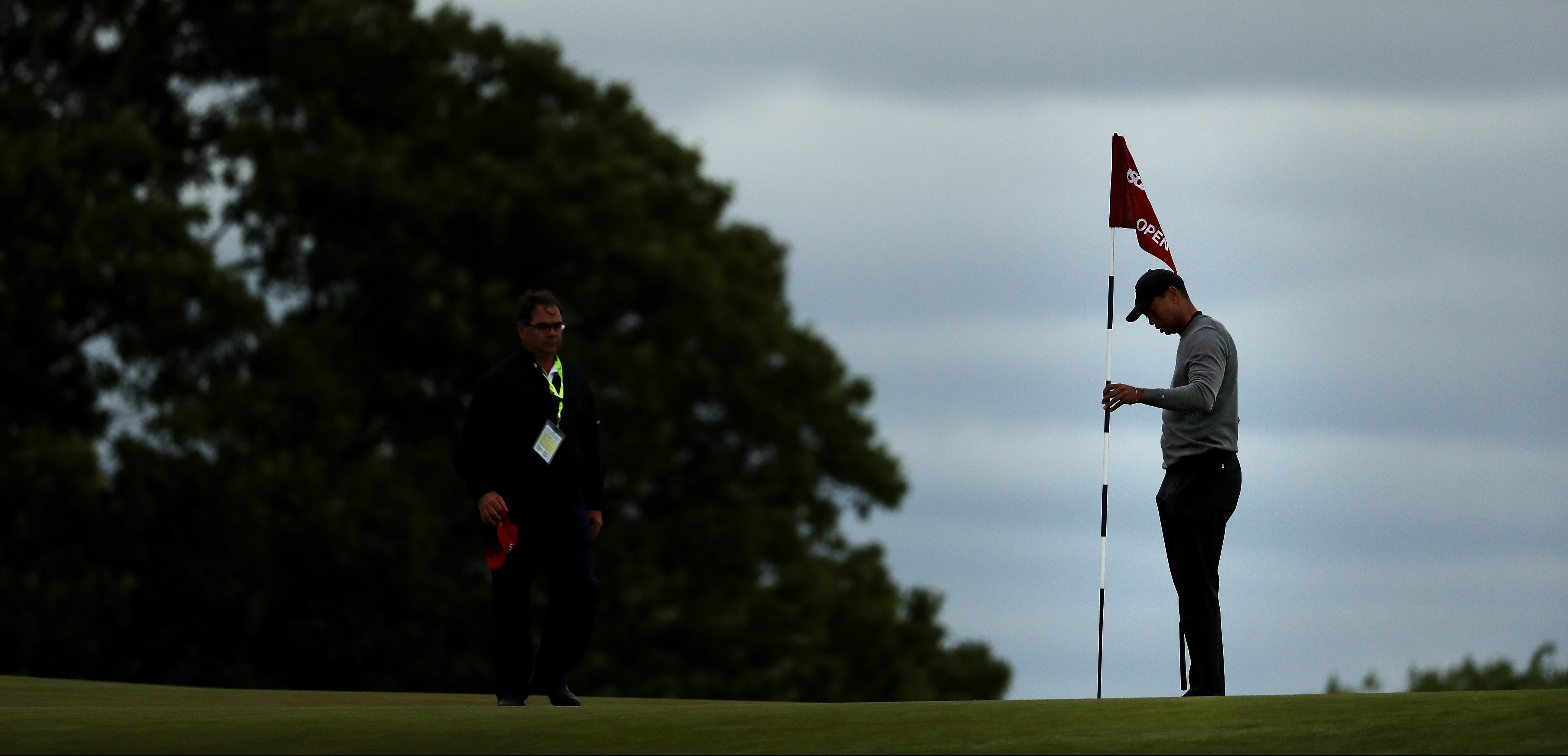 Tiger Woods began his round Friday on the 10th tee at 8:02 a.m. (Streeter Lecka/Getty Images)