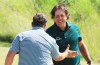 SOUTHAMPTON, NY - JUNE 16: Andrew 'Beef' Johnston of England and Phil Mickelson of the United States shake hands on the 18th green during the third round of the 2018 U.S. Open at Shinnecock Hills Golf Club on June 16, 2018 in Southampton, New York. (Photo by Andrew Redington/Getty Images)