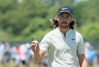 SOUTHAMPTON, NY - JUNE 17: Tommy Fleetwood of England waves after making a birdie putt on the seventh green during the final round of the 2018 U.S. Open at Shinnecock Hills Golf Club on June 17, 2018 in Southampton, New York. (Photo by Andrew Redington/Getty Images)