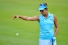 ROGERS, AR - JUNE 24: Lexi Thompson drops her ball on the 14th hole during the final round of the Walmart NW Arkansas Championship Presented by P&G at Pinnacle Country Club on June 24, 2018 in Rogers, Arkansas. (Photo by Drew Hallowell/Getty Images)