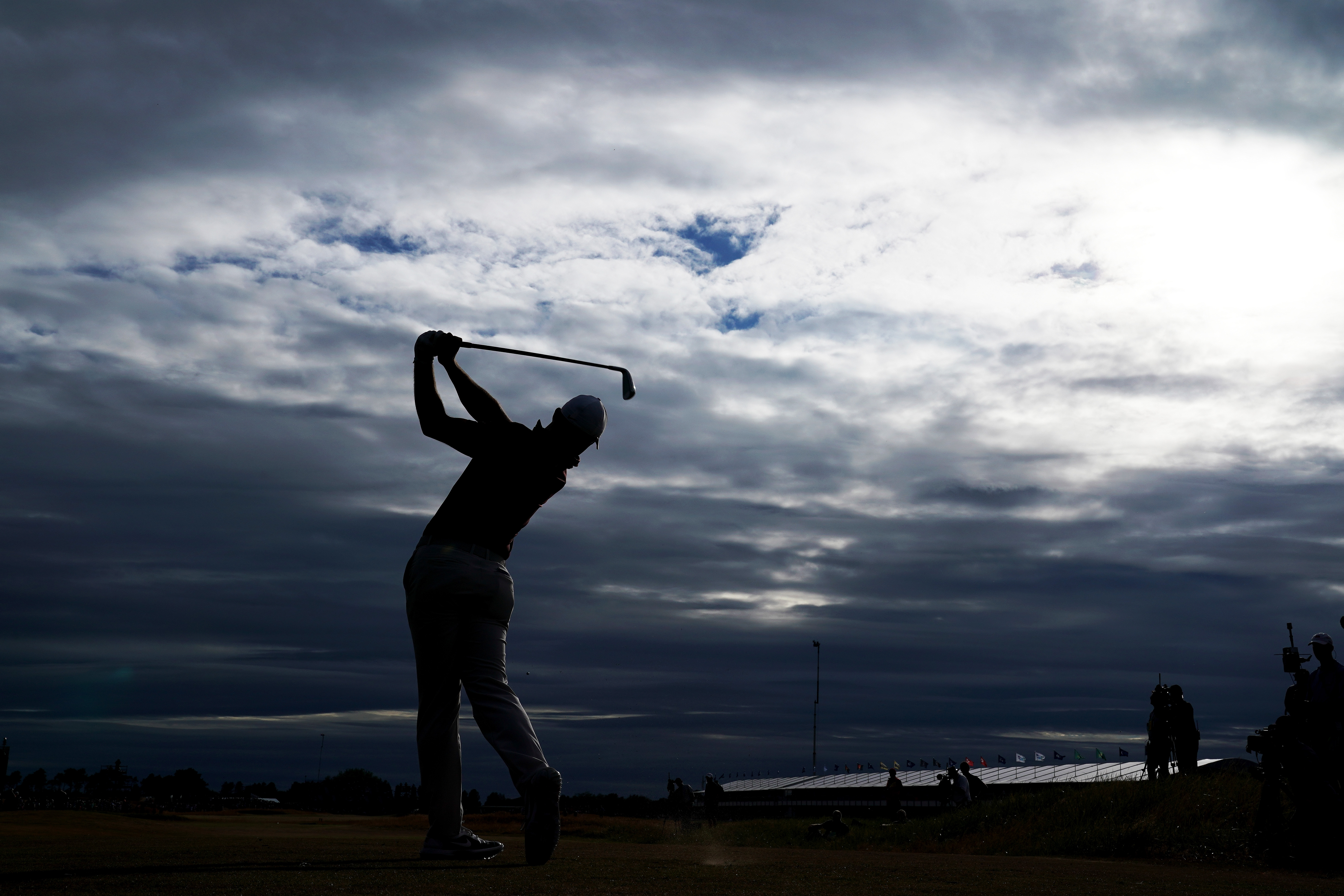 CARNOUSTIE, SCOTLAND - JULY 21: Rory McIlroy of Northern Ireland plays a shot during the third round of the 147th Open Championship at Carnoustie Golf Club on July 21, 2018 in Carnoustie, Scotland. (Photo by Stuart Franklin/Getty Images)