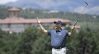 6/29/18; Colorado Springs, CO, USA; Former Atlanta Braves great John Smoltz celebrates his birdie at the second hole during the second round of the U.S. Senior Open golf tournament at Broadmoor. Mandatory Credit: Michael Madrid-USA TODAY Sports