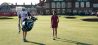 LYTHAM ST ANNES, ENGLAND - AUGUST 05: Georgia Hall of England walks down to 18th green during day four of Ricoh Women's British Open at Royal Lytham & St. Annes on August 5, 2018 in Lytham St Annes, England. (Photo by Richard Heathcote/Getty Images)