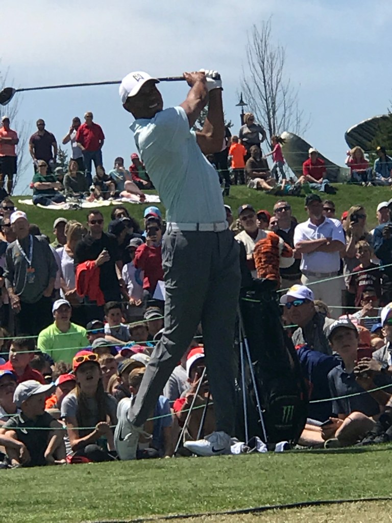 Tiger Woods in Missouri in 2018 clinic