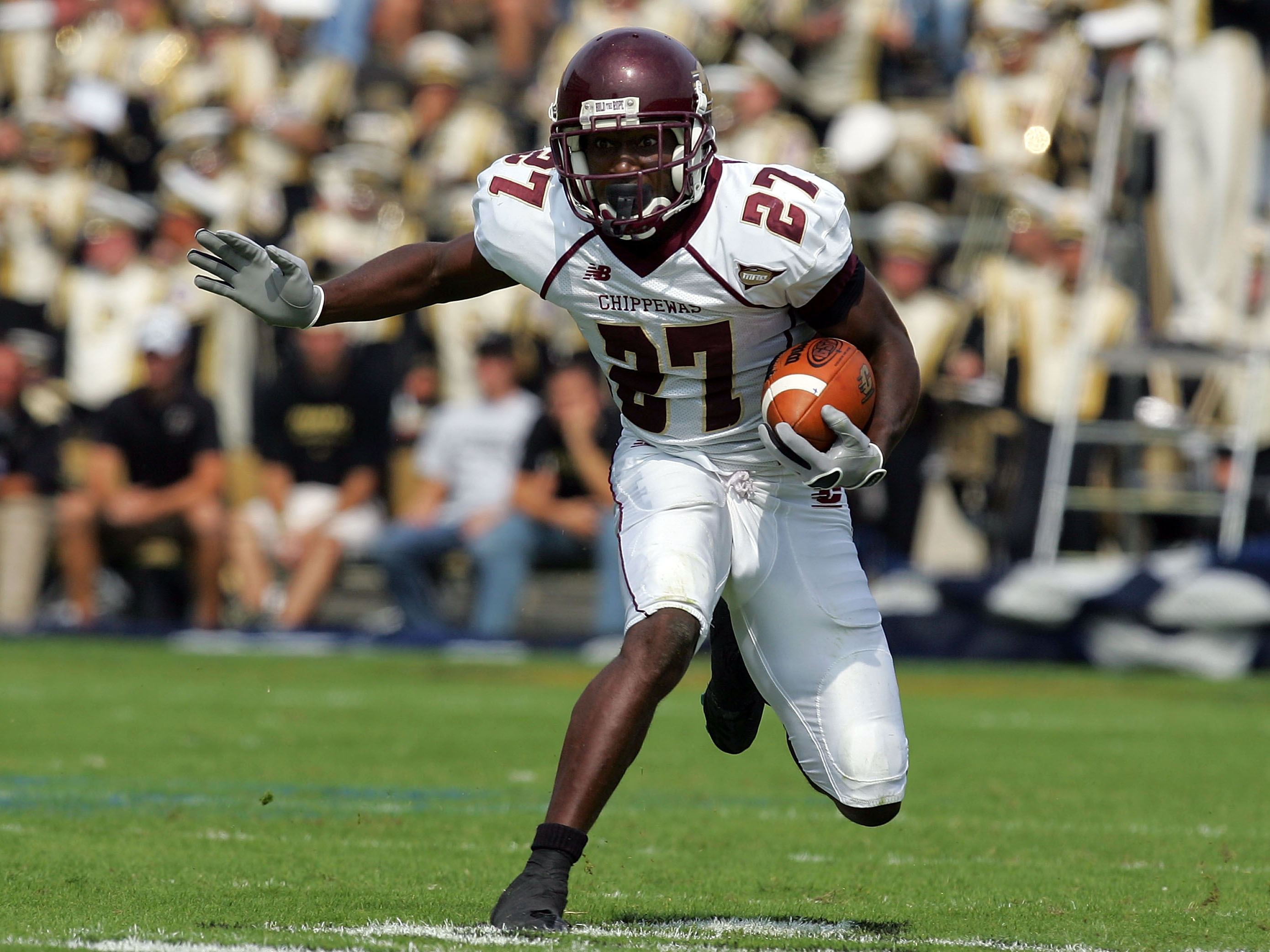 Antonio Brown with Central Michigan in 2008. (Photo by Ronald Martinez/Getty Images)