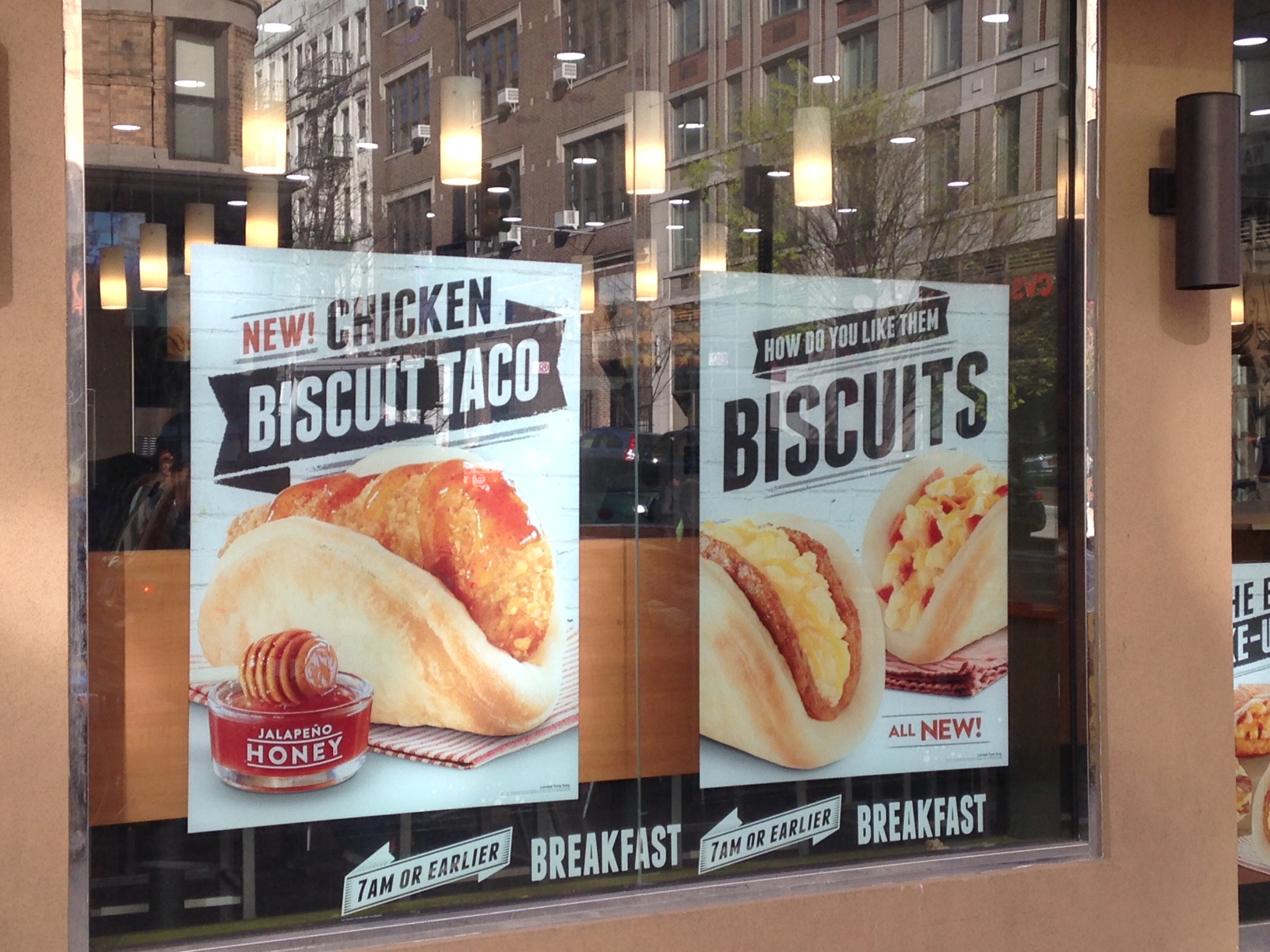 A Taco Bell restaurant advertising Chicken Biscuit Tacos on Wednesday. (USA TODAY Sports)