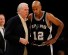 12/13/07 9:17:02 PM --- SAN ANTONIO SPURS @ LOS ANGELES LAKERS --- Los Angeles, CA, U.S.A: San Antonio head coach Gregg Popovich talks to Bruce Bowen during a break in the action in the Spurs' 102-97 loss to the Loa Angeles Lakers at Staples Center. Photo by Robert Hanashiro, USA TODAY Staff  ORG XMIT: RH 33196 spurs lakers 12/13/2007  (Via MerlinFTP Drop)