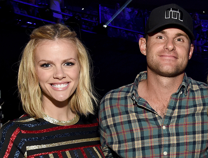 AUSTIN, TX - MAY 02:  Actress Brooklyn Decker (L) and pro tennis player Andy Roddick pose backstage during the 2015 iHeartRadio Country Festival at The Frank Erwin Center on May 2, 2015 in Austin, Texas. The 2015 iHeartRadio Country Festival will be televised as an exclusive nationwide two-hour broadcast special on NBC, May 27 from 9-11 p.m. ET.  (Photo by Rick Diamond/Getty Images for iHeartMedia) ORG XMIT: 551962725 ORIG FILE ID: 472013316