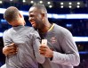 Feb 13, 2016; Toronto, Ontario, Canada; Golden State Warriors forward Draymond Green (right) reacts with teammate Stephen Curry (left) during the skills competition during the NBA All Star Saturday Night at Air Canada Centre. Mandatory Credit: Bob Donnan-USA TODAY Sports