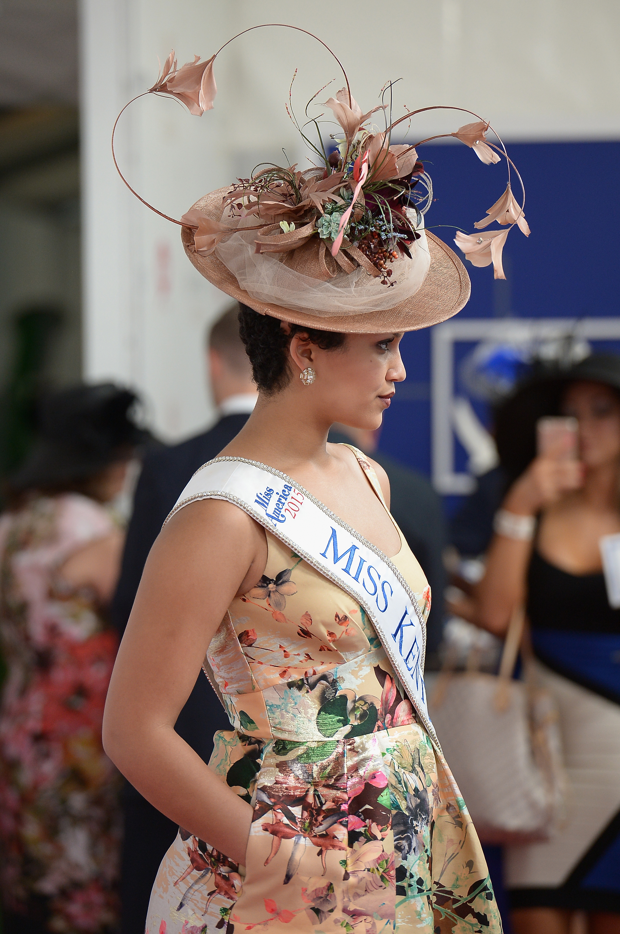 LOUISVILLE, KY - MAY 07: Miss Kentucky 2015 Clark Janell Davis attends the 142nd Kentucky Derby at Churchill Downs on May 07, 2016 in Louisville, Kentucky. (Photo by Gustavo Caballero/Getty Images for Churchill Downs) ORG XMIT: 634472555 ORIG FILE ID: 528932592