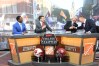 Fort Worth, TX - September 5, 2015 - Sundance Square: (L to R) Desmond Howard, Rece Davis, Lee Corso and Kirk Herbstreit on the set of College GameDay Built by the Home Depot (Photo by Scott Clarke / ESPN Images) [Via MerlinFTP Drop]