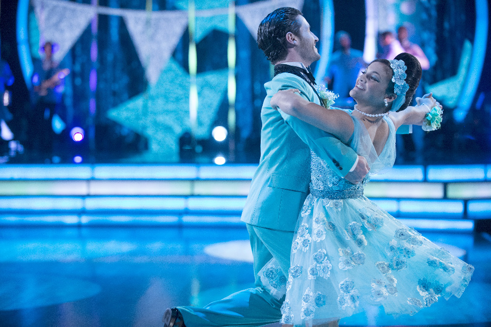 DANCING WITH THE STARS - "Episode 2307" - The eight remaining celebrities will dance to some of the most popular songs throughout the decades, as "Eras Night" comes to "Dancing with the Stars," live, MONDAY, OCTOBER 24 (8:00-10:01 p.m. EDT), on the ABC Television Network. (ABC/Eric McCandless) VALENTIN CHMERKOVSKIY, LAURIE HERNANDEZ