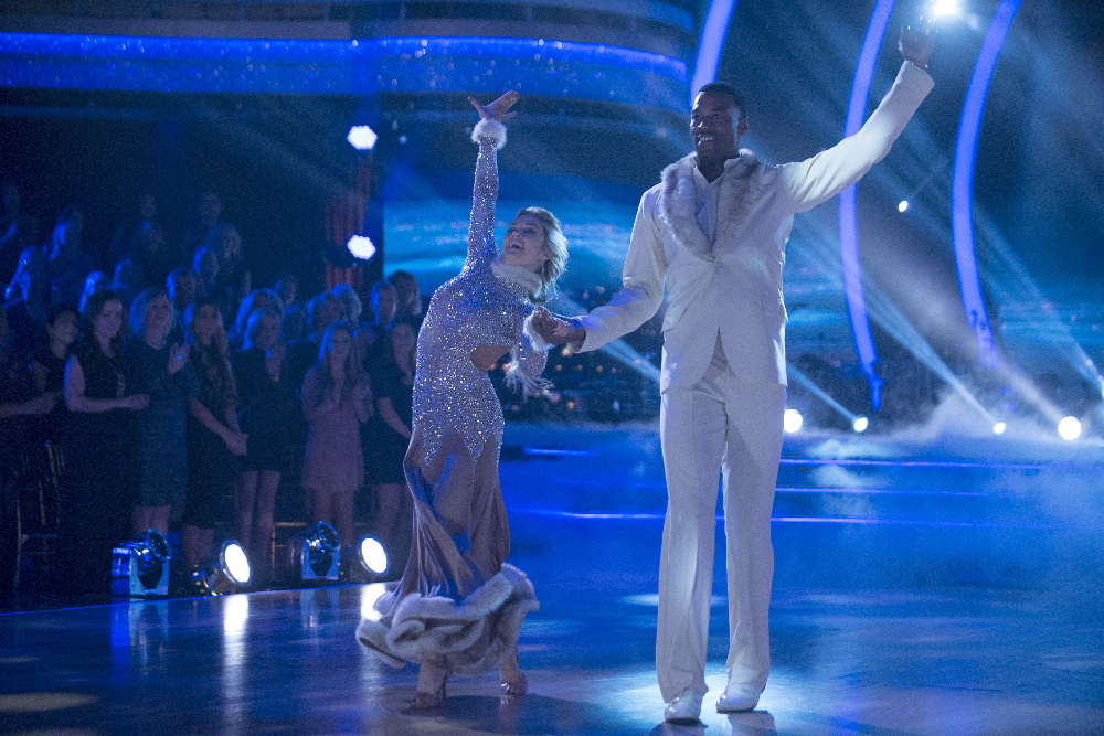 DANCING WITH THE STARS - "Episode 2309" - The six remaining celebrities will dance two show-stopping dances - one from some of the hottest Broadway musicals, and a second where they are paired up for a "Team-Up Challenge" - as "Showstoppers" night comes to "Dancing with the Stars," live, MONDAY, NOVEMBER 7 (8:00-10:01 p.m. EST), on the ABC Television Network. (ABC/Eric McCandless) LINDSAY ARNOLD, CALVIN JOHNSON JR.