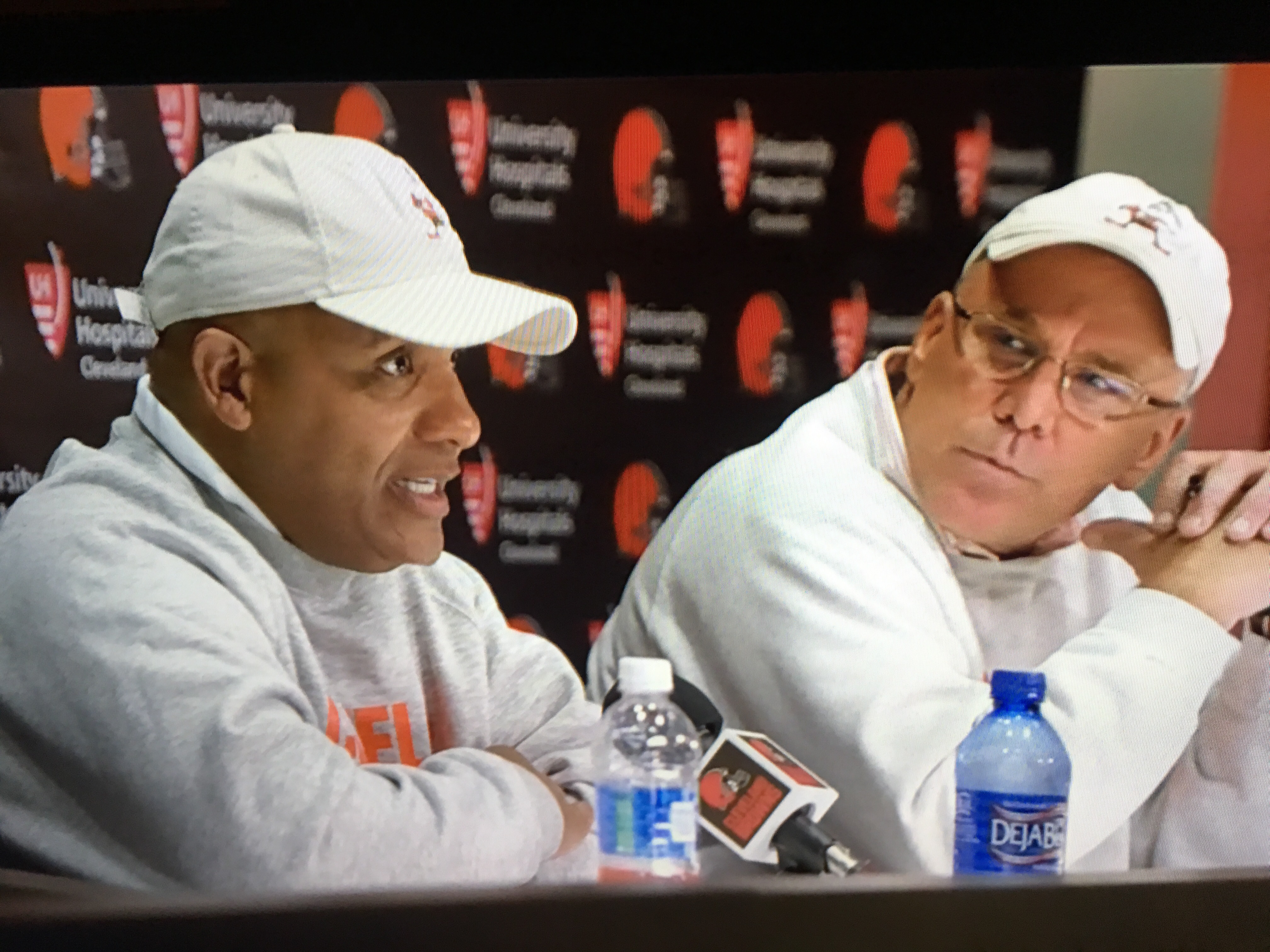 Hue Jackson and John Dorsey
